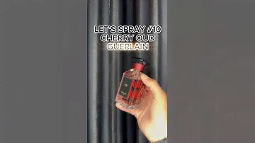 Let’s Spray 💦 #10 Cherry Oud 🍒🪵 Guerlain #nicheperfume #fragrance #asmr #slowmo #quality